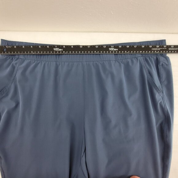 Eddie Bauer Traveler Ankle Pants Womens XXL Blue High Rise Elastic Waist Pocket - Picture 7 of 12